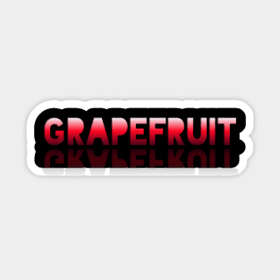 Grapefruit - Healthy Lifestyle - Foodie Food Lover - Graphic Typography - Red Sticker